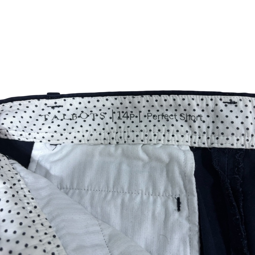 Talbots Perfect Short Navy Blue Cotton Stretch Chino Shorts Womens 14P‎ #654 - Picture 7 of 7